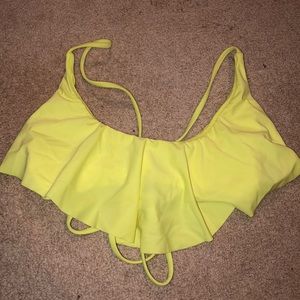 Neon Yellow Bikini Top
